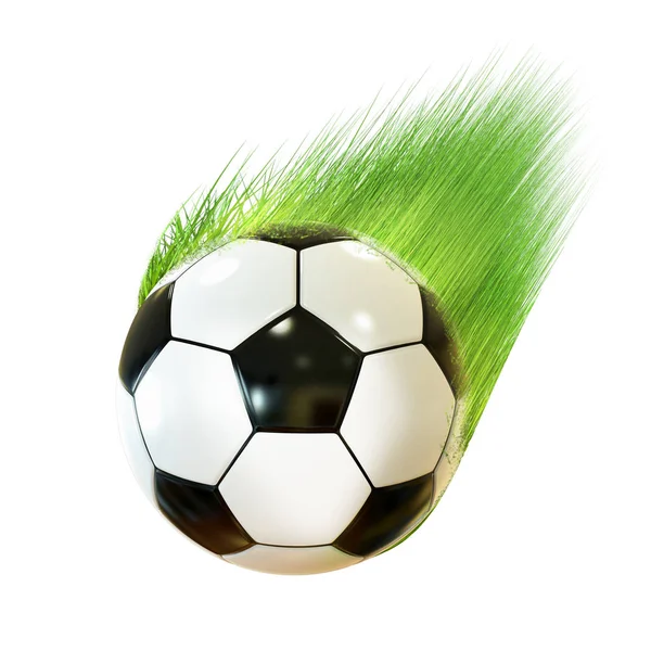 Soccer ball with motion line — Stock Photo, Image