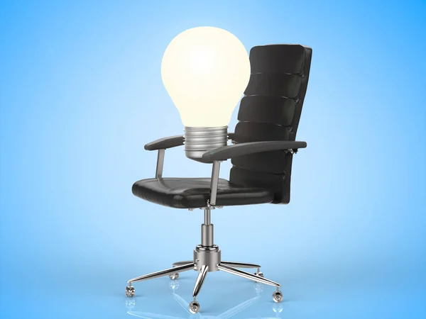 Лампочка на офисном стуле — стоковое фото