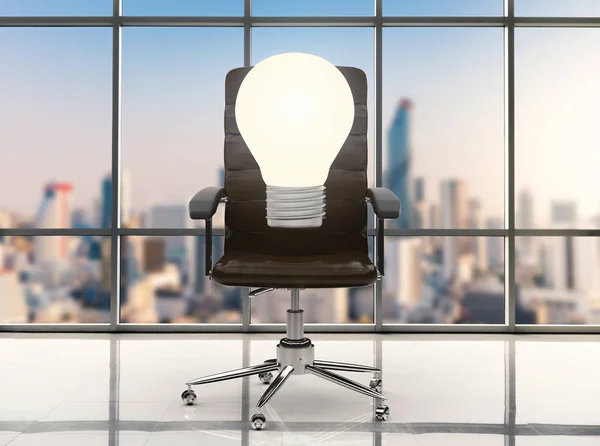 light bulb on office chair