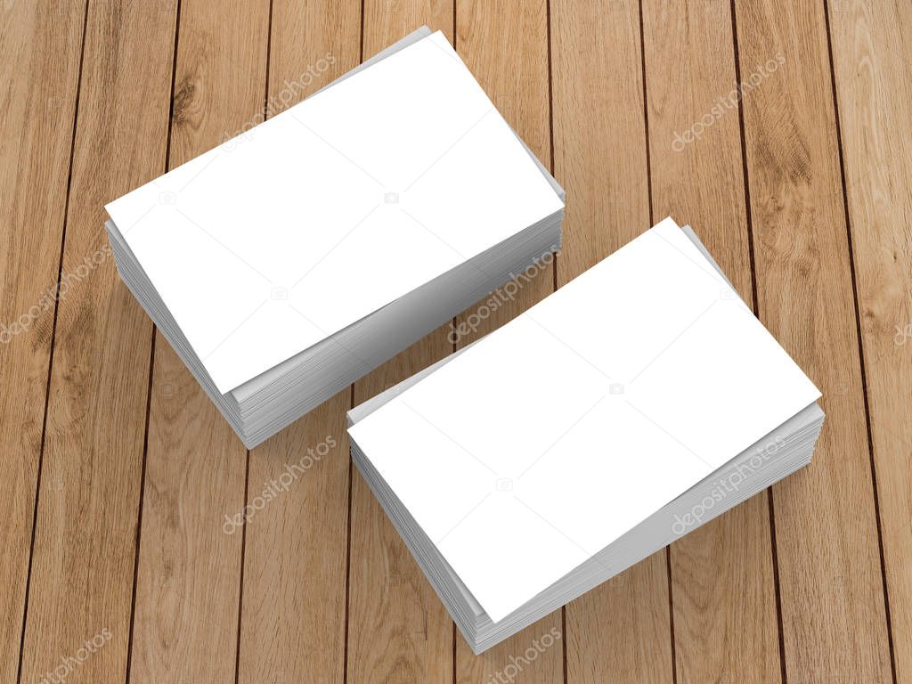 stack of blank business cards
