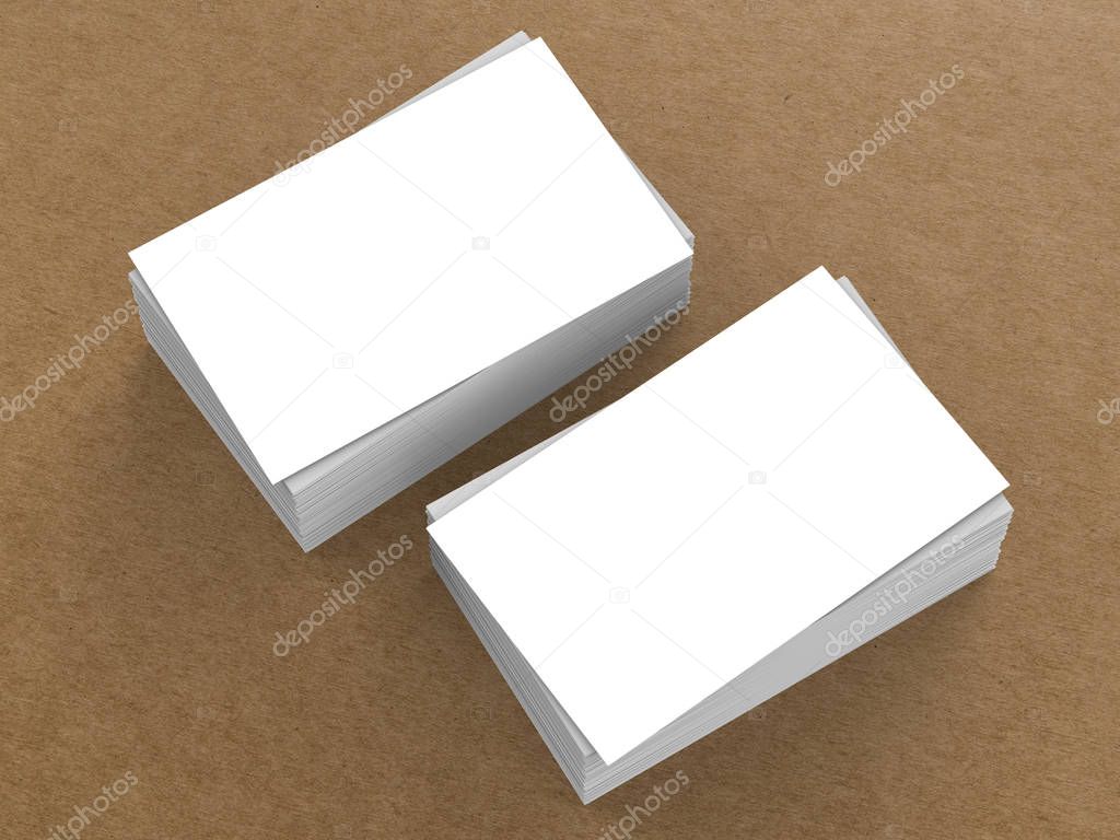 stack of blank business cards