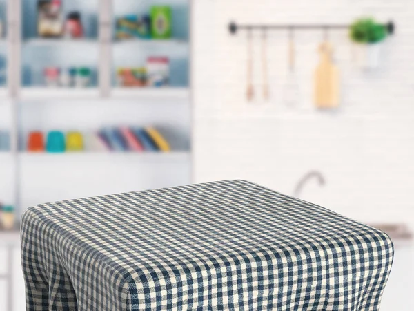 square table with tablecloth