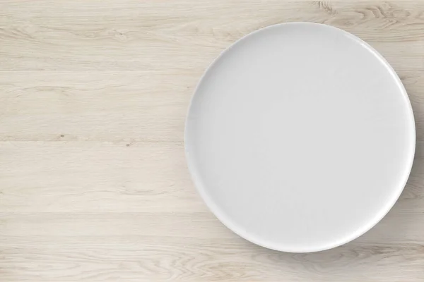 Vista superior plato blanco —  Fotos de Stock