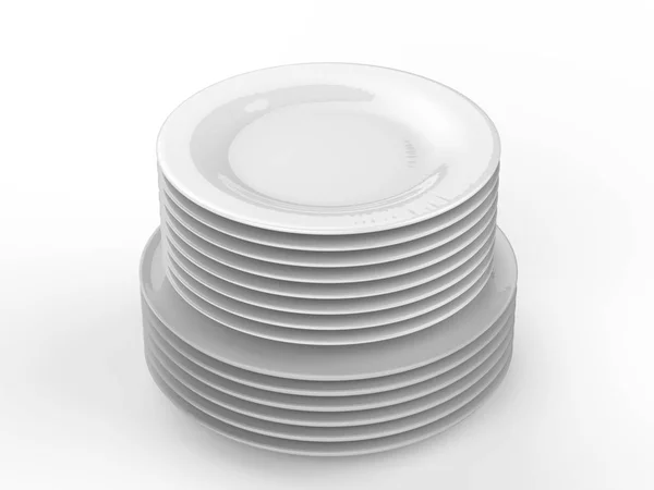 Στοίβα από πιάτα — Φωτογραφία Αρχείου