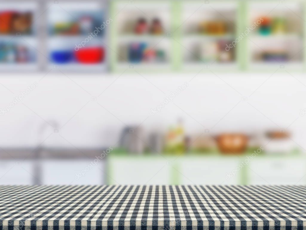tablecloth with kitchen background
