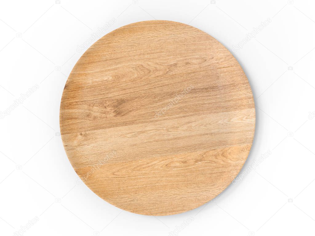 wooden plate top view