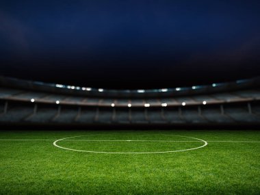 futbol sahası ile boş Stadyumu