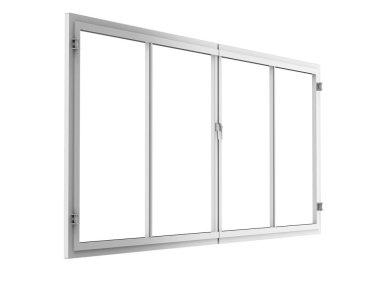 pencere çerçevesi üzerinde beyaz izole