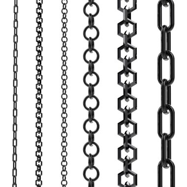 siyah zincirleri izole