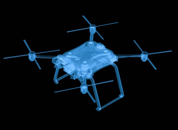 X ray drone isolerade på svart — Stockfoto