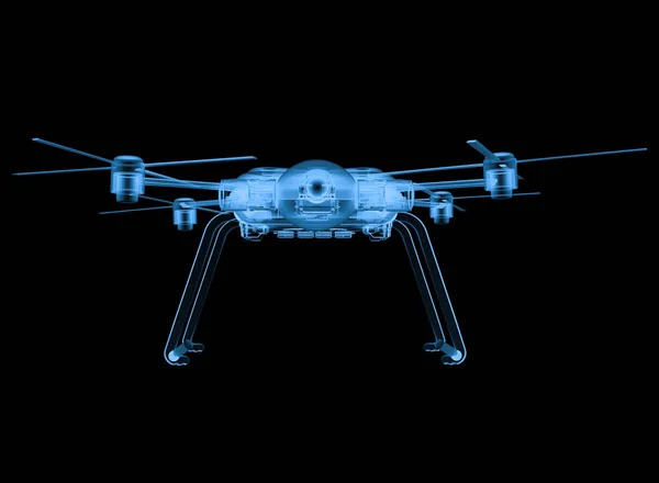 X-ray drone elszigetelt fekete — Stock Fotó