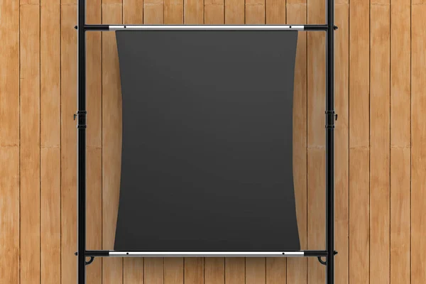 Zwart canvas stretch op metalen pijp — Stockfoto
