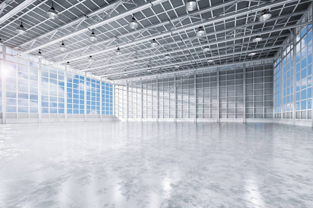 Interior empty factory — Stock Photo © phonlamai #136624904
