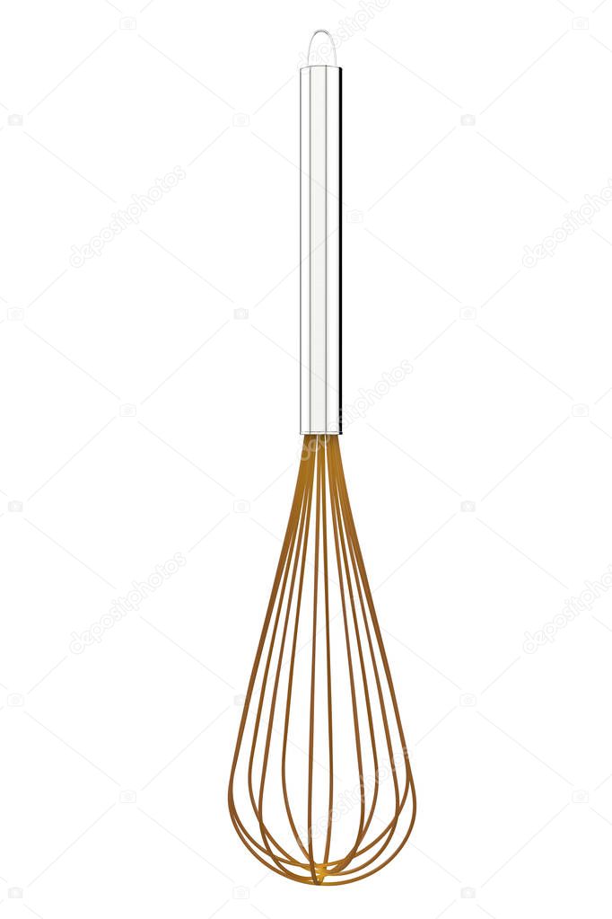 wire whisk isolated on white