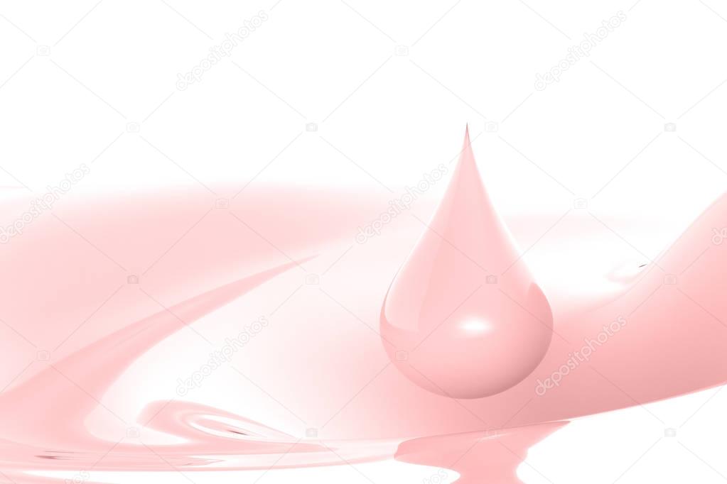 droplet of pink milk