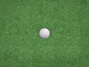 Golf topu üzerinde yeşil Üstten Görünüm