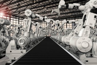 boş Konveyör bant ile robot savaş silahları