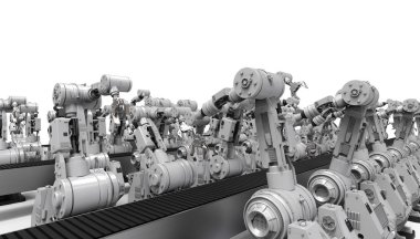 boş Konveyör bant ile robot savaş silahları