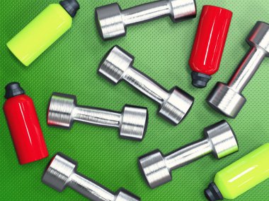 metal dumbbells ile egzersiz kavramı