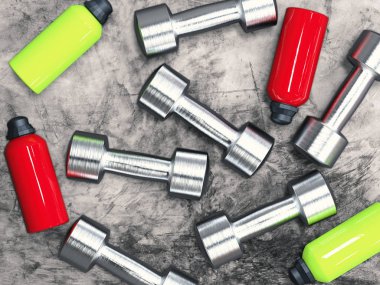 metal dumbbells ile egzersiz kavramı