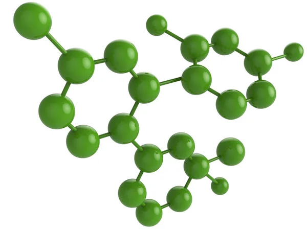 緑の分子構造 — ストック写真