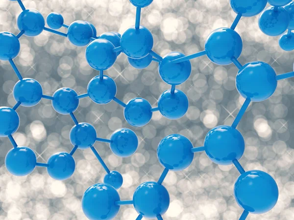 青い分子構造 — ストック写真