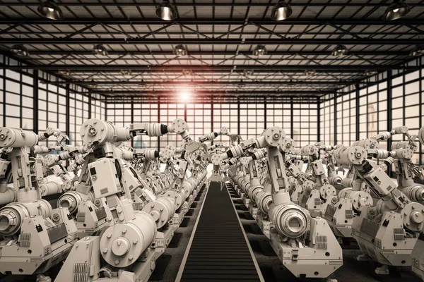 boş Konveyör bant ile robot savaş silahları