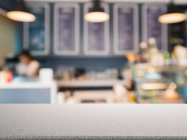 Granit bänk med bageriet butiken bakgrund — Stockfoto