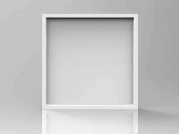 Empty silver frame — Stock Photo, Image