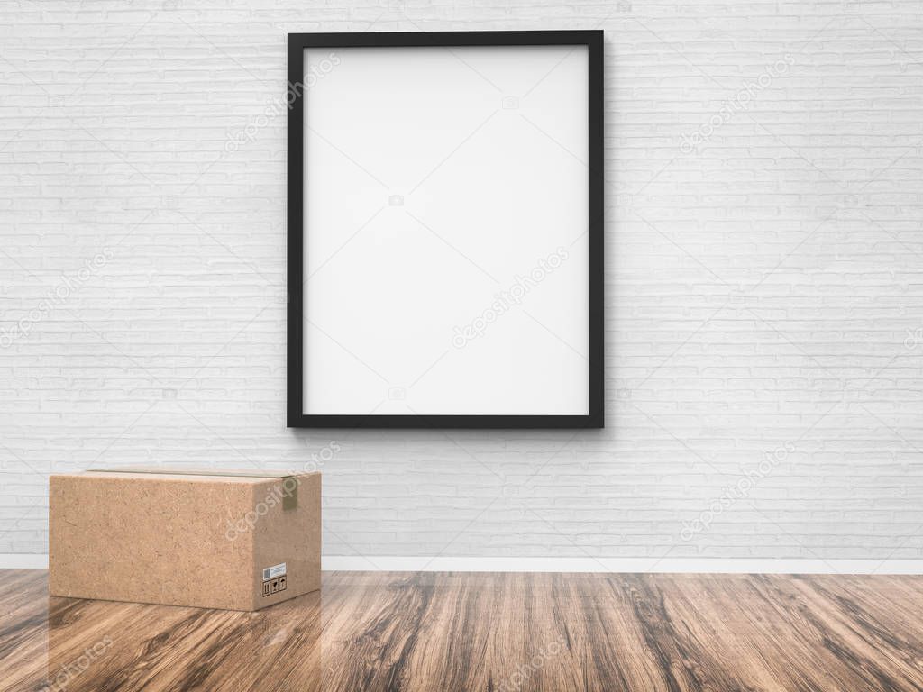 empty board with carton boxes