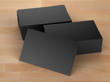 siyah adı kart yığınını