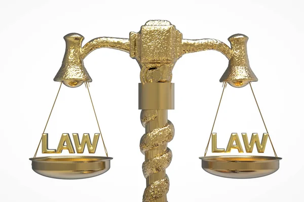 Altın hukuk ölçek — Stok fotoğraf