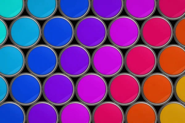 Multicolored bucket background — Stock Photo, Image