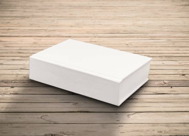 Ahşap zemin üzerine boş kitap