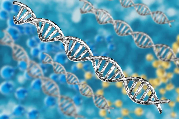 Серебристая структура ДНК — стоковое фото