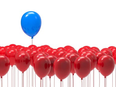liderlik kavramı mavi balon ile 