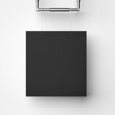 siyah boş çerçeve asılı 