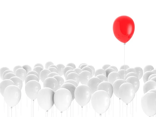 Conceito de liderança com balão vermelho — Fotografia de Stock