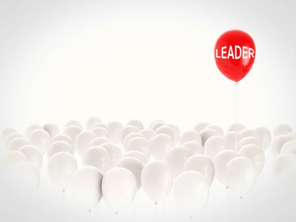 Concepto de liderazgo con globo rojo —  Fotos de Stock