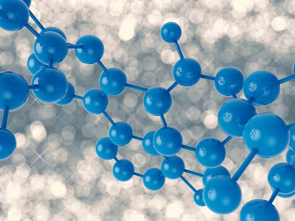 青い分子構造 — ストック写真