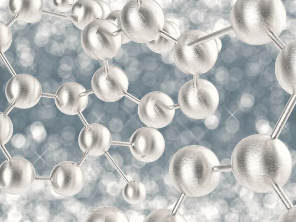 Ασημένια μόριο δομή — Φωτογραφία Αρχείου