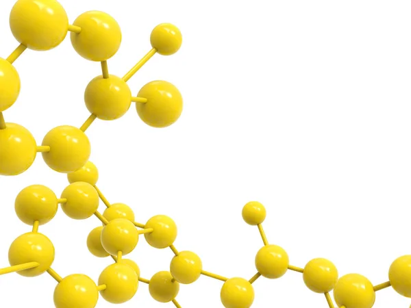 Sárga molekula szerkezete — Stock Fotó