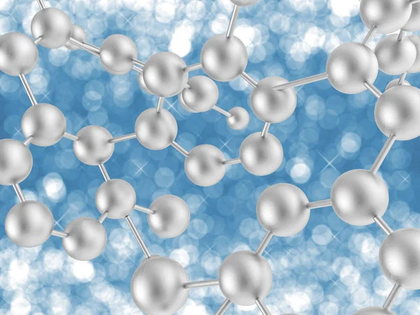 Silver molecule structure — Stock Photo, Image