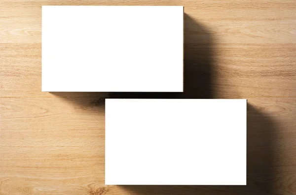 Pila de tarjetas de nombre en blanco — Foto de Stock