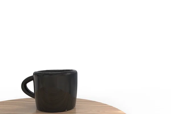 Черная кружка кофе — стоковое фото