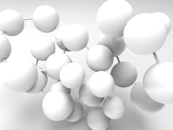 Fehér molekula szerkezete — Stock Fotó
