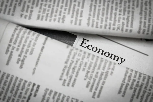 Economy concept on newspaper — Stock Photo, Image