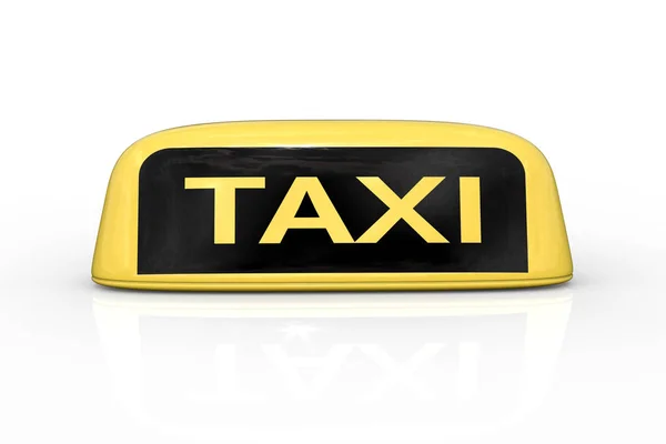 Gele taxi teken — Stockfoto