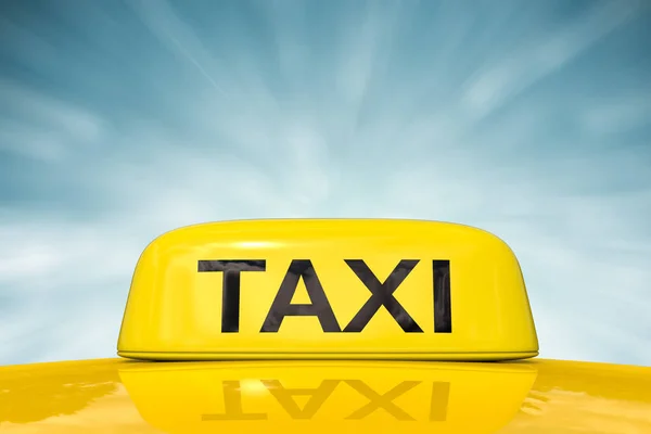 Señal de taxi amarillo —  Fotos de Stock