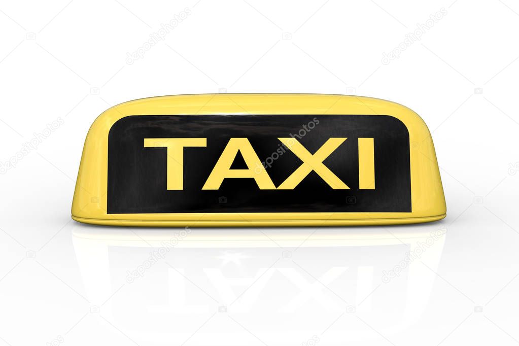 yellow taxi sign